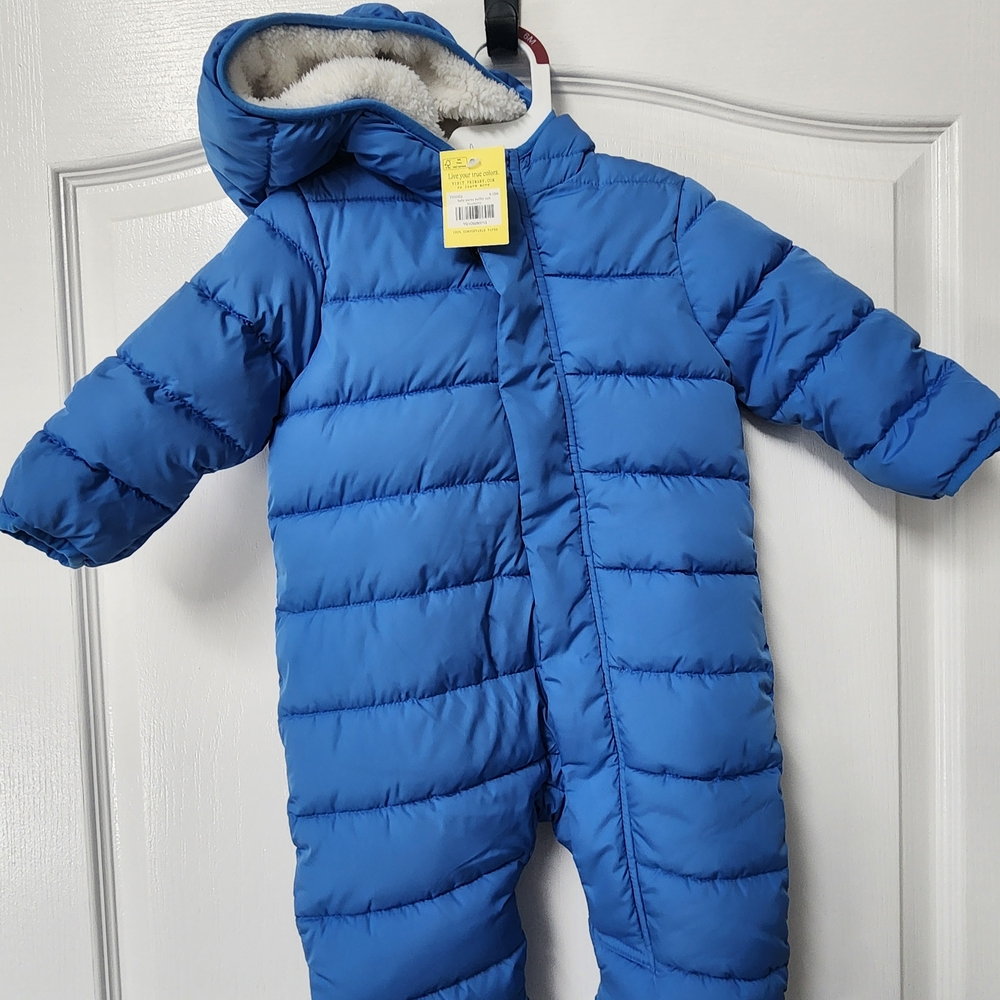 Blue Puffer Snowsuit for Infant, Brand NEW with tags